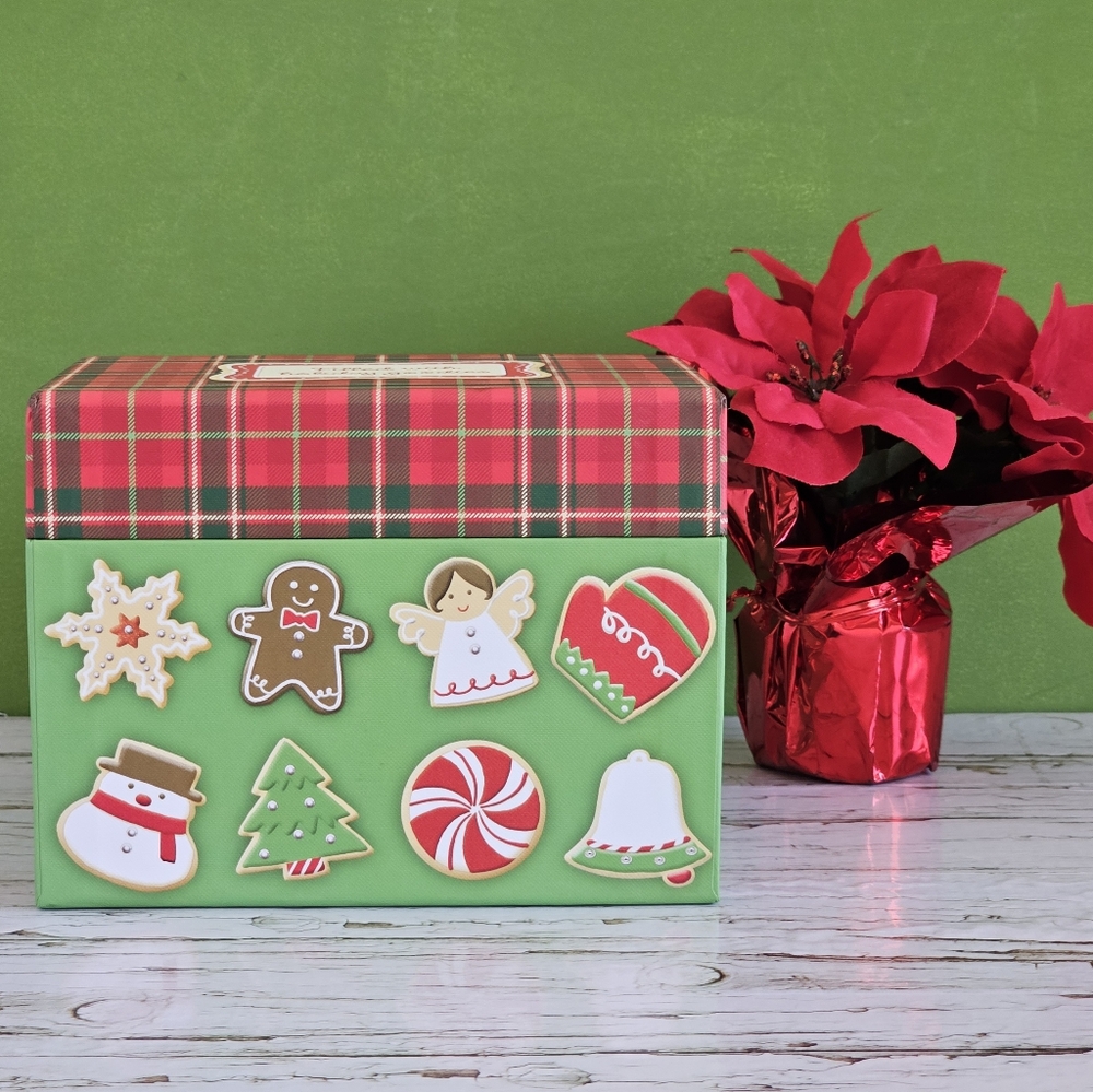 Hallmark Christmas Recipe Box With Cards